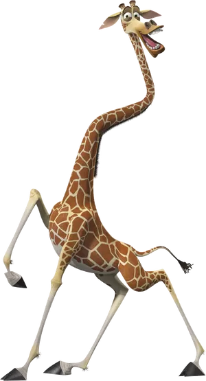 Madagascar Giraffe Character Running PNG image