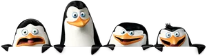 Madagascar Penguins Animated Characters PNG image
