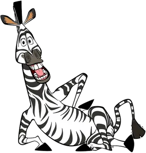 Madagascar Zebra Character Laughing PNG image