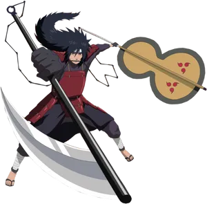 Madara_ Uchiha_ Anime_ Character_ Pose PNG image