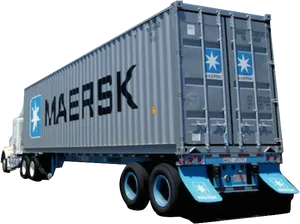 Maersk Container Trailer PNG image