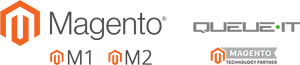 Magento Queue It Partnership Logos PNG image