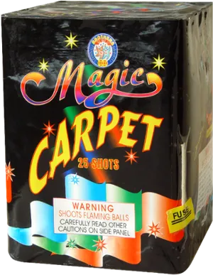 Magic Carpet Fireworks Packaging PNG image