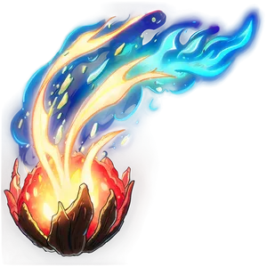 Magic Fire Anime Scene Png Neg60 PNG image