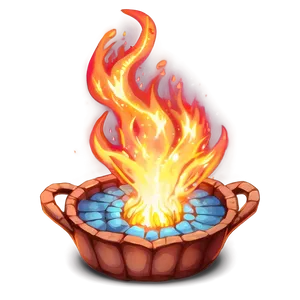 Magic Fire Anime Scene Png Psw PNG image