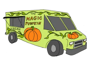 Magic Pumpkin Vegan Food Truck Illustration.png PNG
