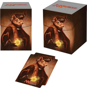 Magic The Gathering Squirrel Wizard Deck Box PNG image