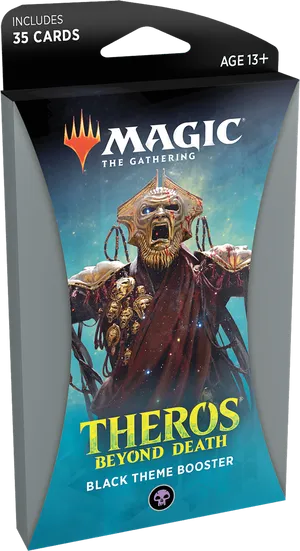 Magic The Gathering Theros Beyond Death Black Theme Booster Pack PNG image