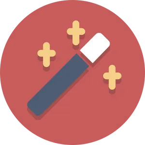 Magic Wand Icon Flat Design PNG image