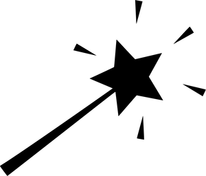 Magic Wand Silhouette PNG