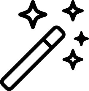 Magic Wand Sparkles Icon