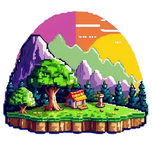 Magical 16 Bit Game Worlds Png 06252024 PNG image