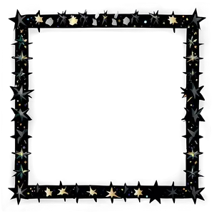 Magical Black Starry Border Png 05252024 PNG image