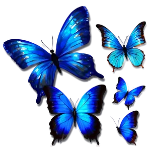 Magical Blue Butterflies Png Alr PNG image