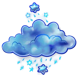 Magical Blue Clouds PNG 8