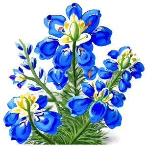 Magical Bluebonnet Landscape PNG 76