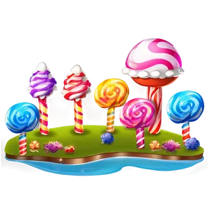 Magical Candyland Landscape PNG 06202024