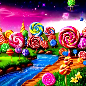 Magical Candyland Landscape PNG 06202024
