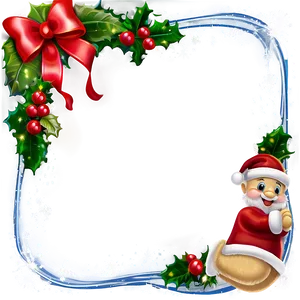 Magical Christmas Frame Png 05252024 PNG image