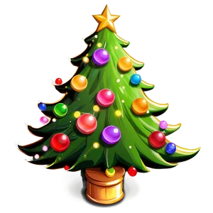 Magical Cute Christmas Tree PNG 06252024