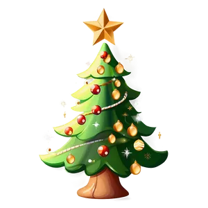 Magical Cute Christmas Tree PNG 4 PNG
