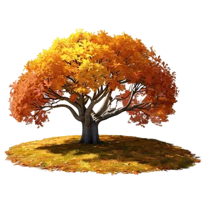 Magical Fall Trees Landscape PNG Txa PNG