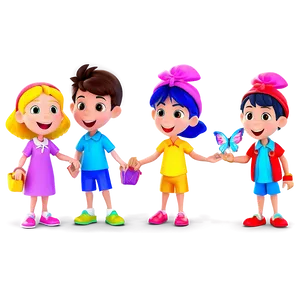 Magical Family Cartoon Scene Png Akr63 PNG image