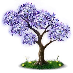 Magical Flower Tree Scene Png Rnb PNG image