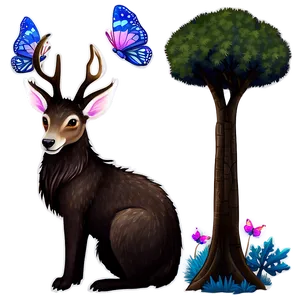 Magical Forest Creatures Clipart PNG 06262024 PNG