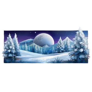 Magical Frosty Landscape Png Ash84 PNG image