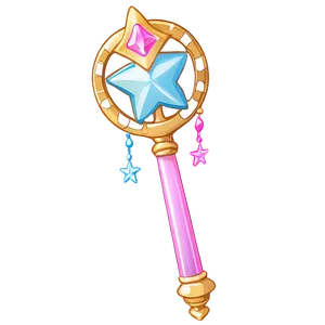 Magical Girl Star Wand PNG 42