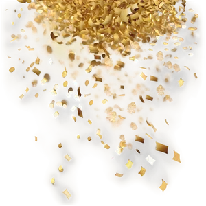 Magical Gold Confetti PNG Ces PNG