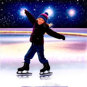 Magical Ice Skating Night Png 06122024 PNG image