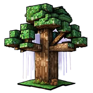 Magical Minecraft Tree Png Uwy PNG image