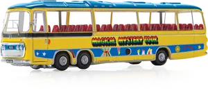 Magical Mystery Tour Bus Model PNG image