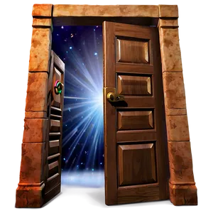 Magical Open Door Scene PNG Bmq PNG