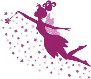 Magical_ Pink_ Fairy_ Silhouette