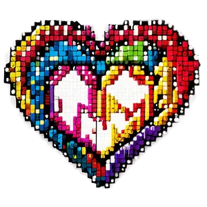 Magical Pixel Heart Png 92 PNG image