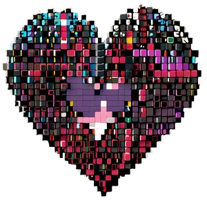 Magical Pixel Heart Png Fft PNG image