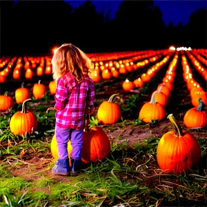 Magical Pumpkin Patch Evening Png 06122024 PNG image