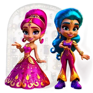 Magical Shimmer And Shine Genies Png 06262024 PNG image