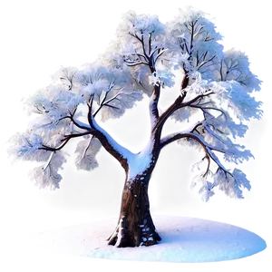 Magical Snow-capped Trees Png 06292024 PNG image