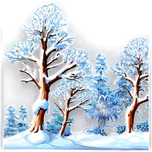 Magical Snow-capped Trees Png 35 PNG image