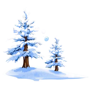 Magical Snow-capped Trees Png Uli75 PNG image