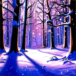 Magical Snowfall Forest PNG Jxv97 PNG