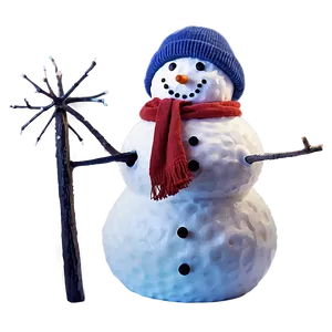 Magical Snowman At Night Png Hlo PNG image