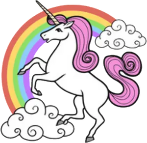 Magical Unicorn Rainbow PNG image