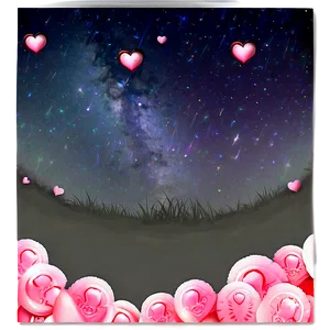 Magical Valentine's Day Night Sky PNG 93
