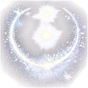 Magical White Glitter Burst PNG 06252024