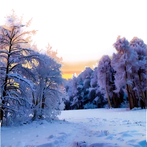 Magical Winter Landscape Picture Png 05212024 PNG image